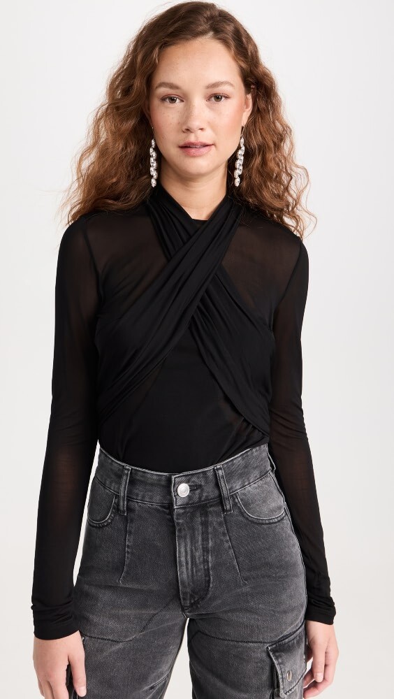 

Топ Isabel Marant Resly, черный