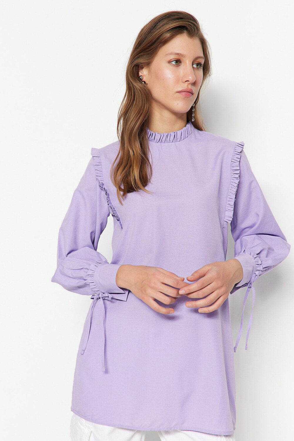 

Туника - Фиолетовый - Классический крой Trendyol Modest, фиолетовый