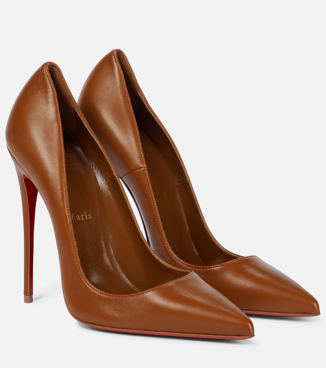 Кожаные туфли So Kate 120 Christian Louboutin, коричневый