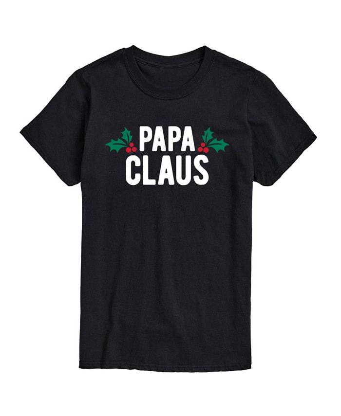 Мужская футболка с коротким рукавом Папа Клаус AIRWAVES, черный мужская футболка папа панда s черный
