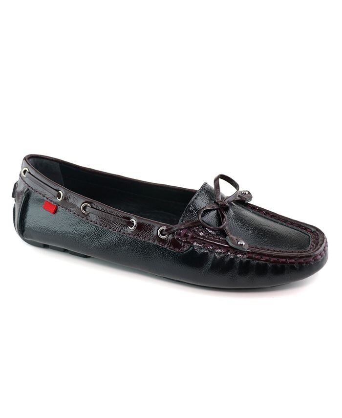 

Облегающие лакированные лоферы Hill-Black Wine Marc Joseph New York, черный