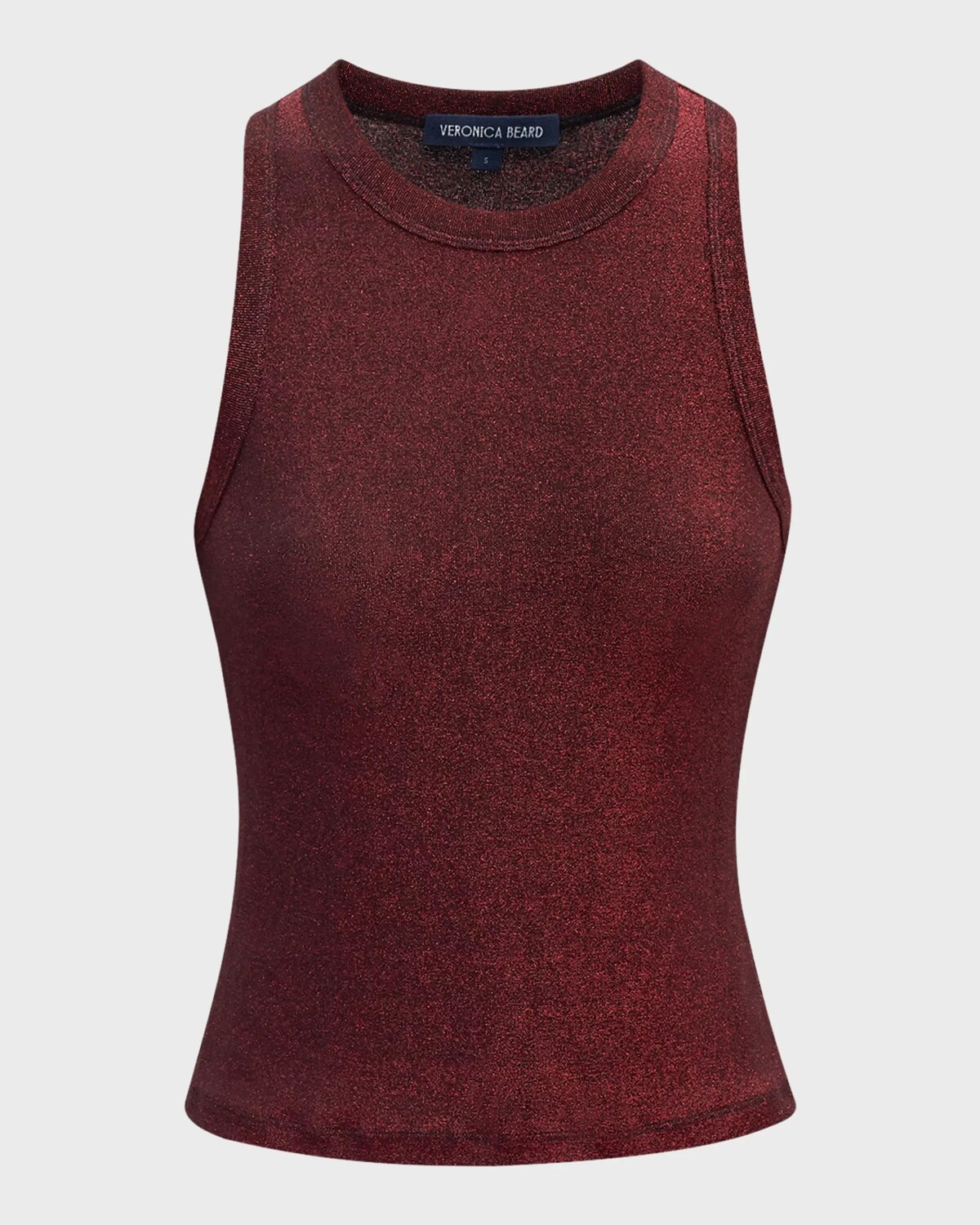 

Блестящая укороченная майка Jordyn Veronica Beard, цвет Crimson Lurex