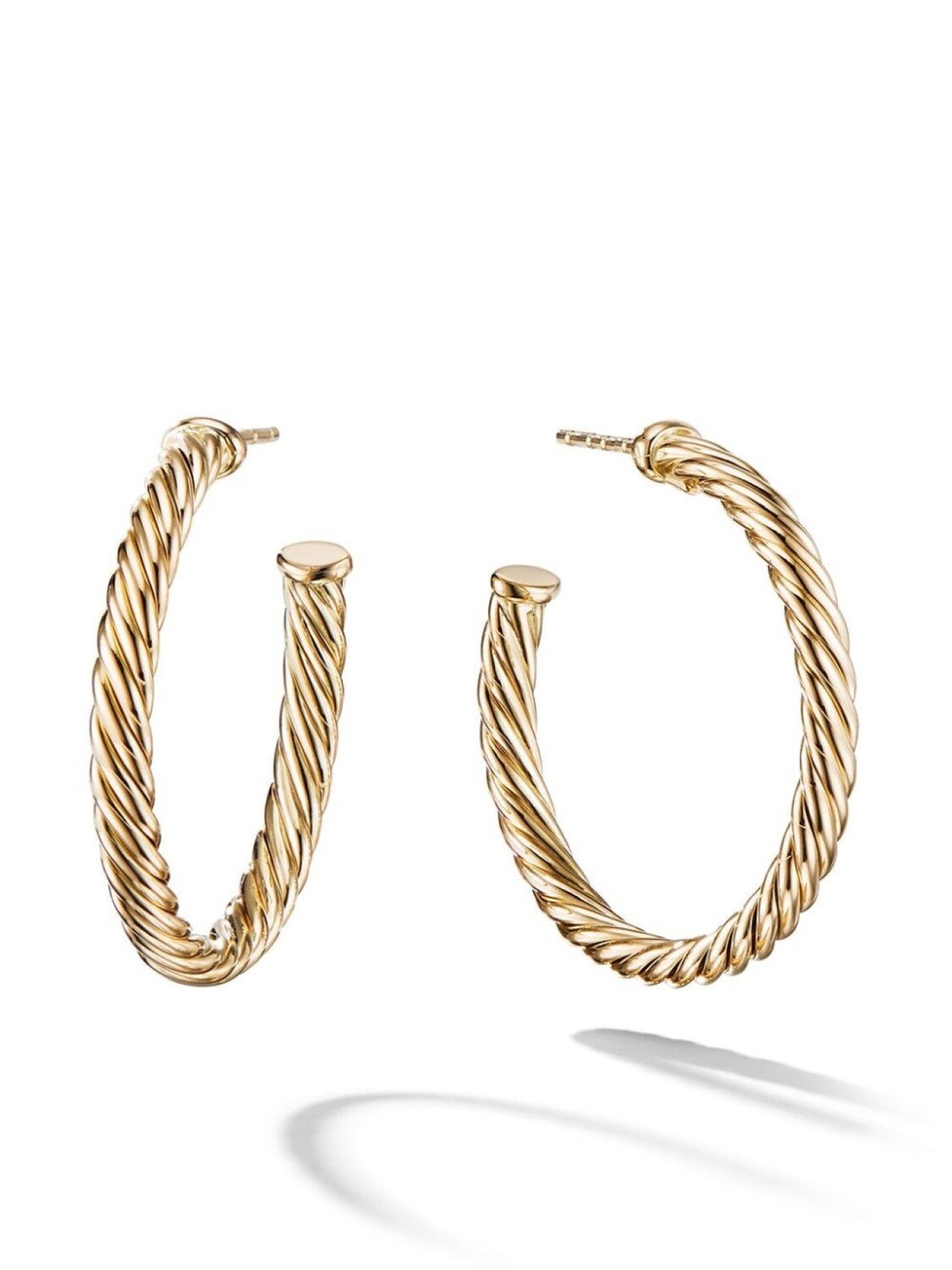 

Золотые серьги-кольца Cablespira David Yurman, золотой