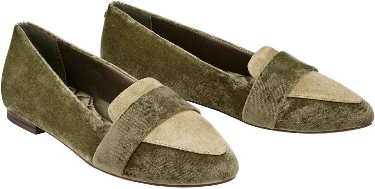 Балетки Blackbird Velvet Flat Birdies, цвет Olive