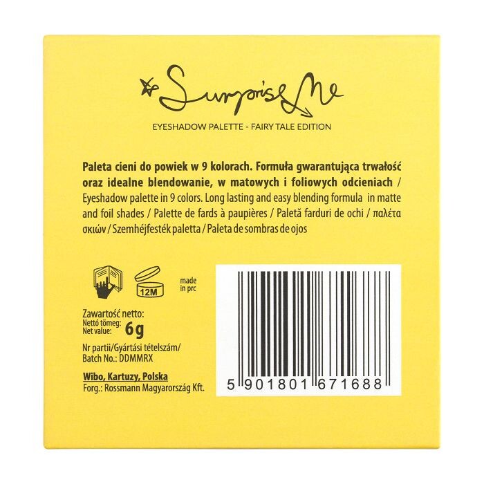 

Тени для век SURPRISE ME FAIRY TALE Paleta de Sombras Lovely Makeup, Multicolor