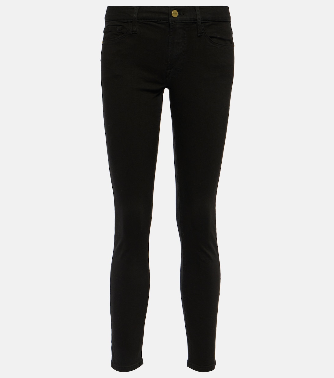 цена Укороченные джинсы скинни с высокой посадкой Frame, черный