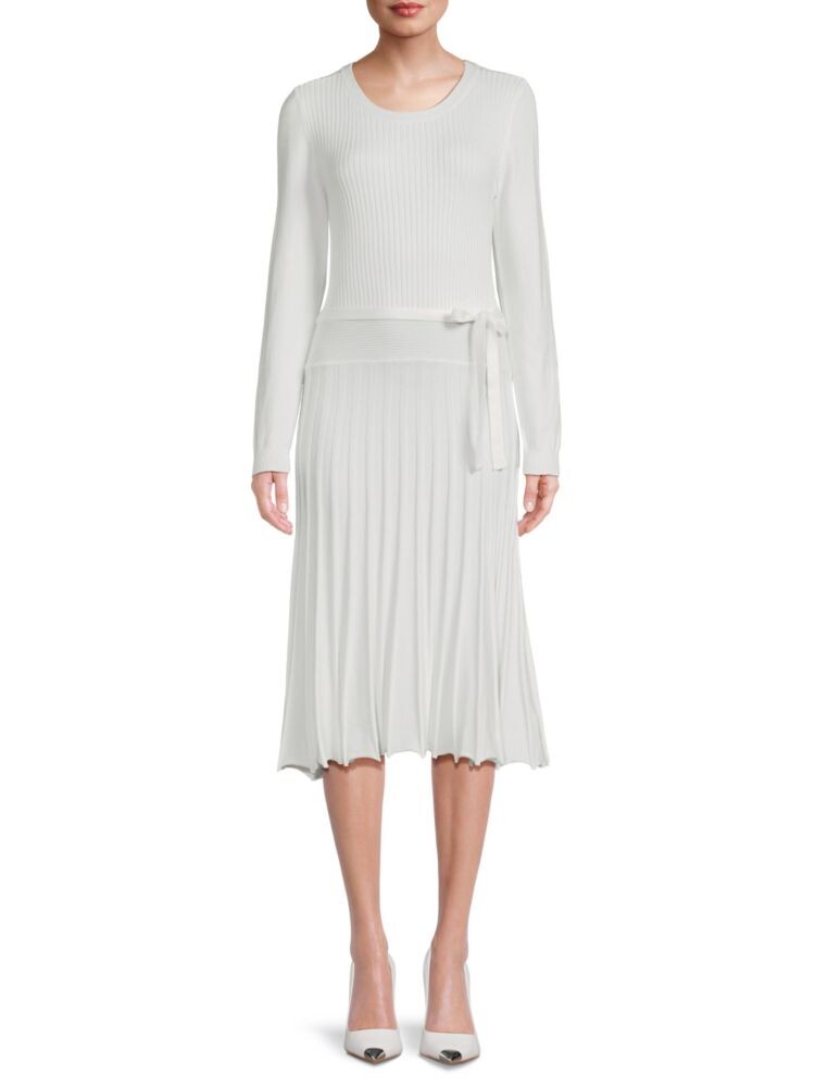 

Плиссированное платье-миди Saks Fifth Avenue, цвет Frost White