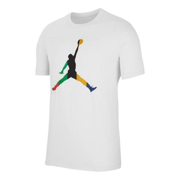 Футболка Air Jordan Solid Color Round Neck Printing Short Sleeve White, белый