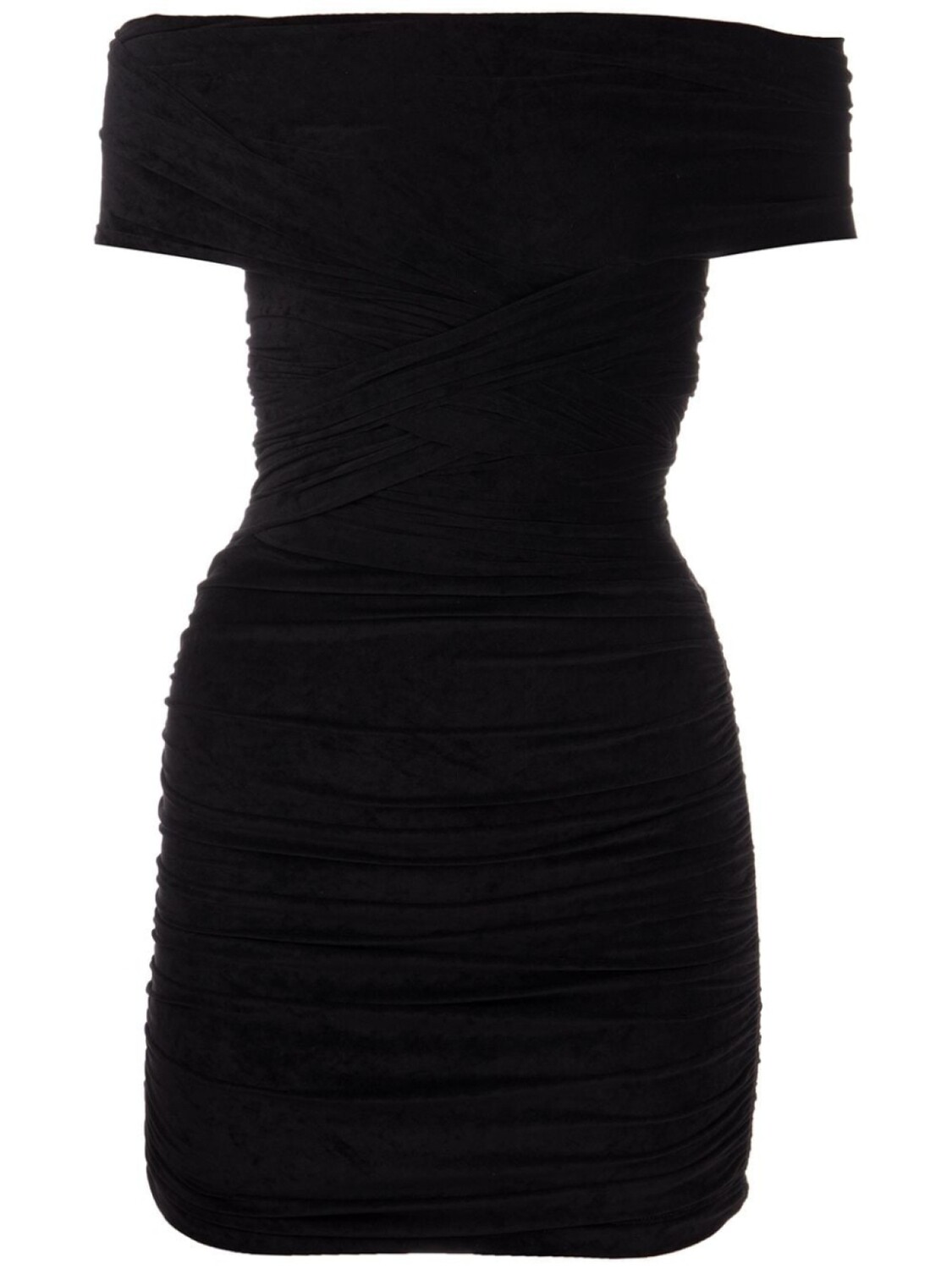 

Alexander Wang ruched-detail off-shoulder minidress, черный
