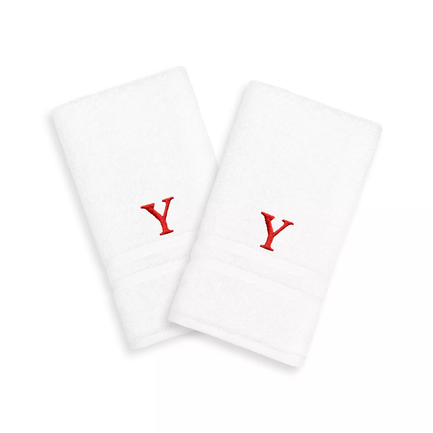 

Linum Home Textiles, 2 упаковки красных полотенец для рук с монограммой