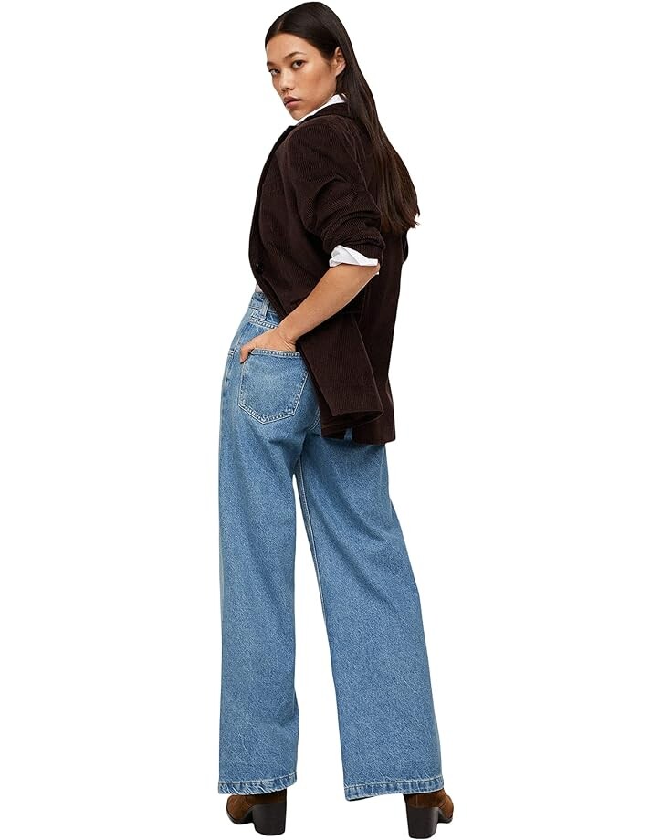 

Джинсы MANGO Fabiola High-Rise Wide Leg Jeans, цвет Open Blue