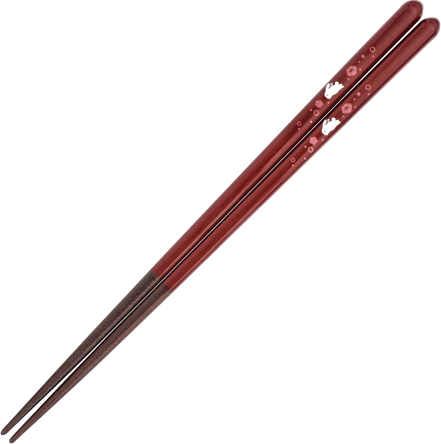 

Sunny Life Design 146774 Лаковые палочки для еды Wakasa можно мыть в посудомоечной машине, стильные, натуральное дерево, 9,1 дюйма (23 см), кролик с цветком дерева, красный, сделано в Японии SUNLIFE, Red