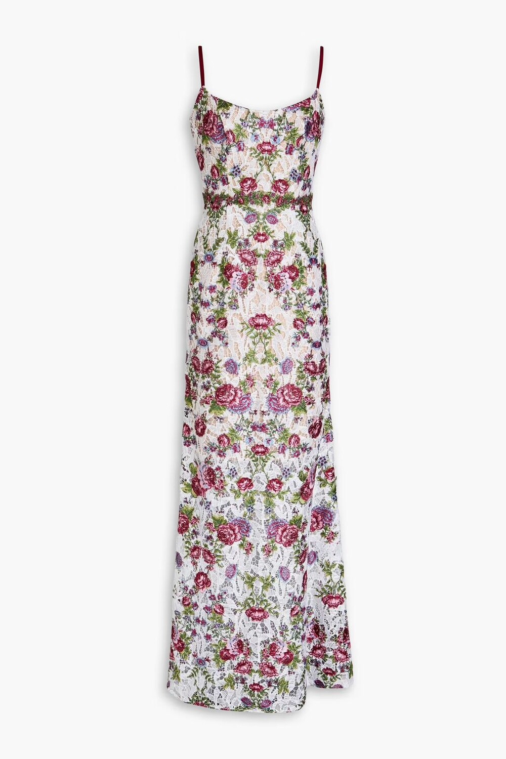 

Платье с вышивкой макраме Marchesa Notte, цвет Off-white