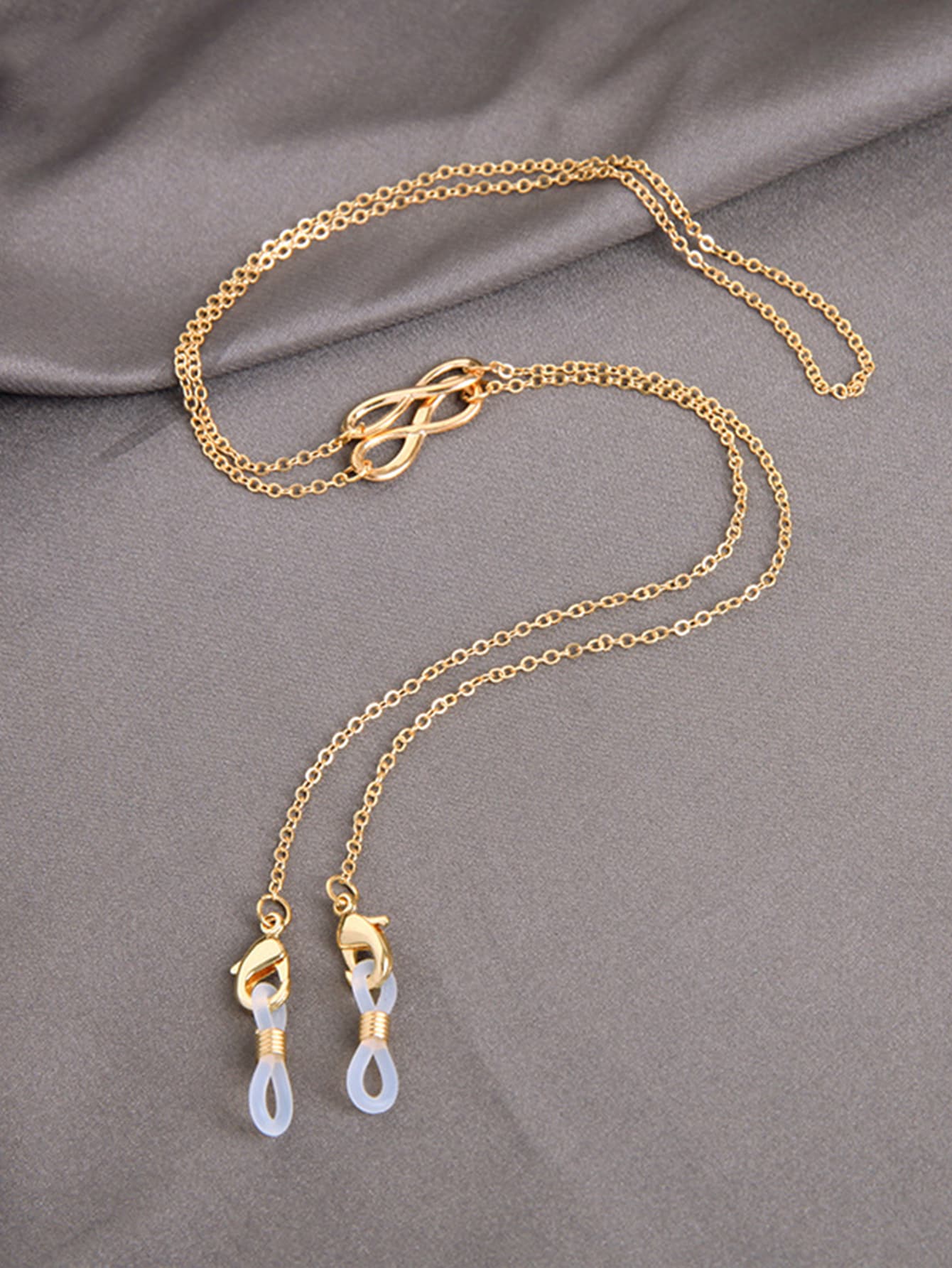 1шт модная металлическая 8-образная цепочка для очков для женщин, многоцветный цепочка вешалка tby80500 102х7мм цв золото уп 10шт