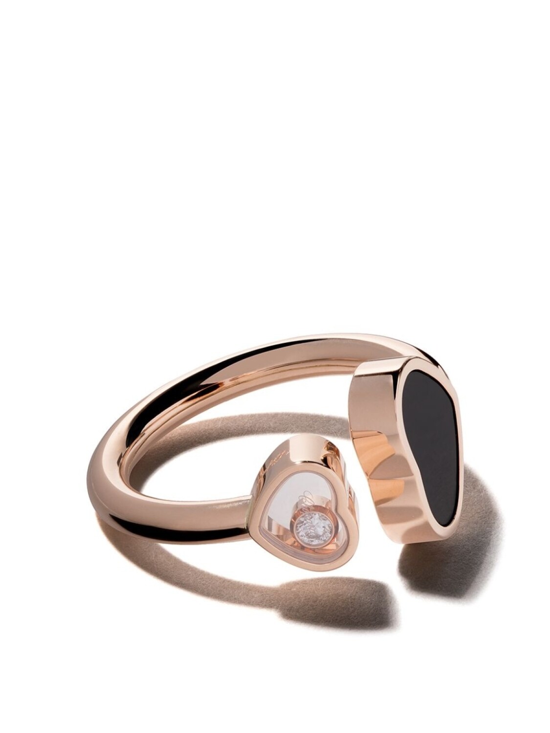

Кольцо Happy Hearts из розового золота с ониксом и бриллиантом Chopard, розовый