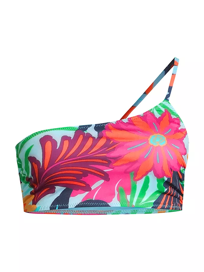 

Топ бикини Deborah на одно плечо Ramy Brook, цвет multi flower swim