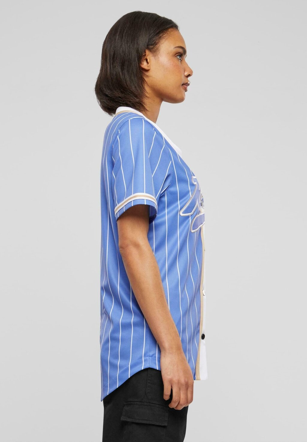 

Блузка Varsity Pinstripe Baseball Karl Kani, фиолетово-белая