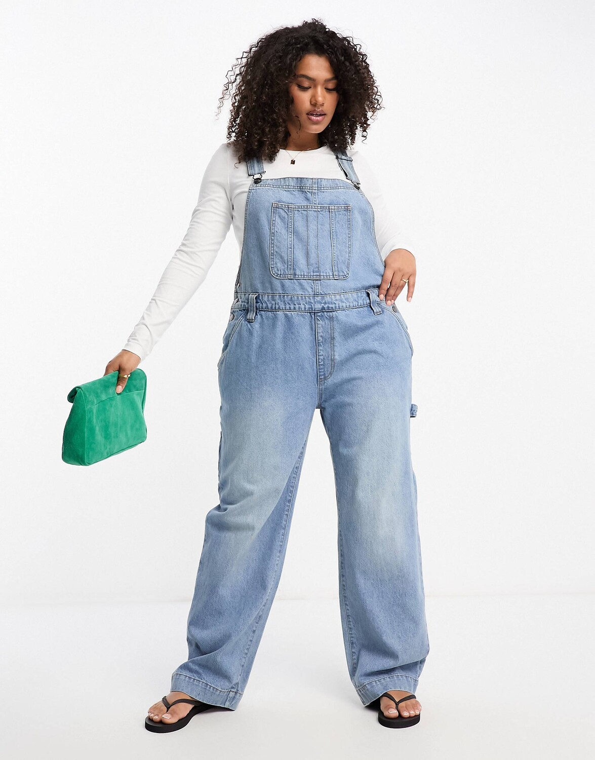 

Джинсовый комбинезон Cotton:On Curve темно-синего цвета