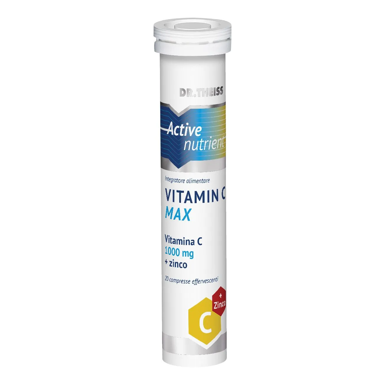 

Theiss Active Nutrient Vit C Max 20 шипучих таблеток с лимоном 80 г Naturwaren