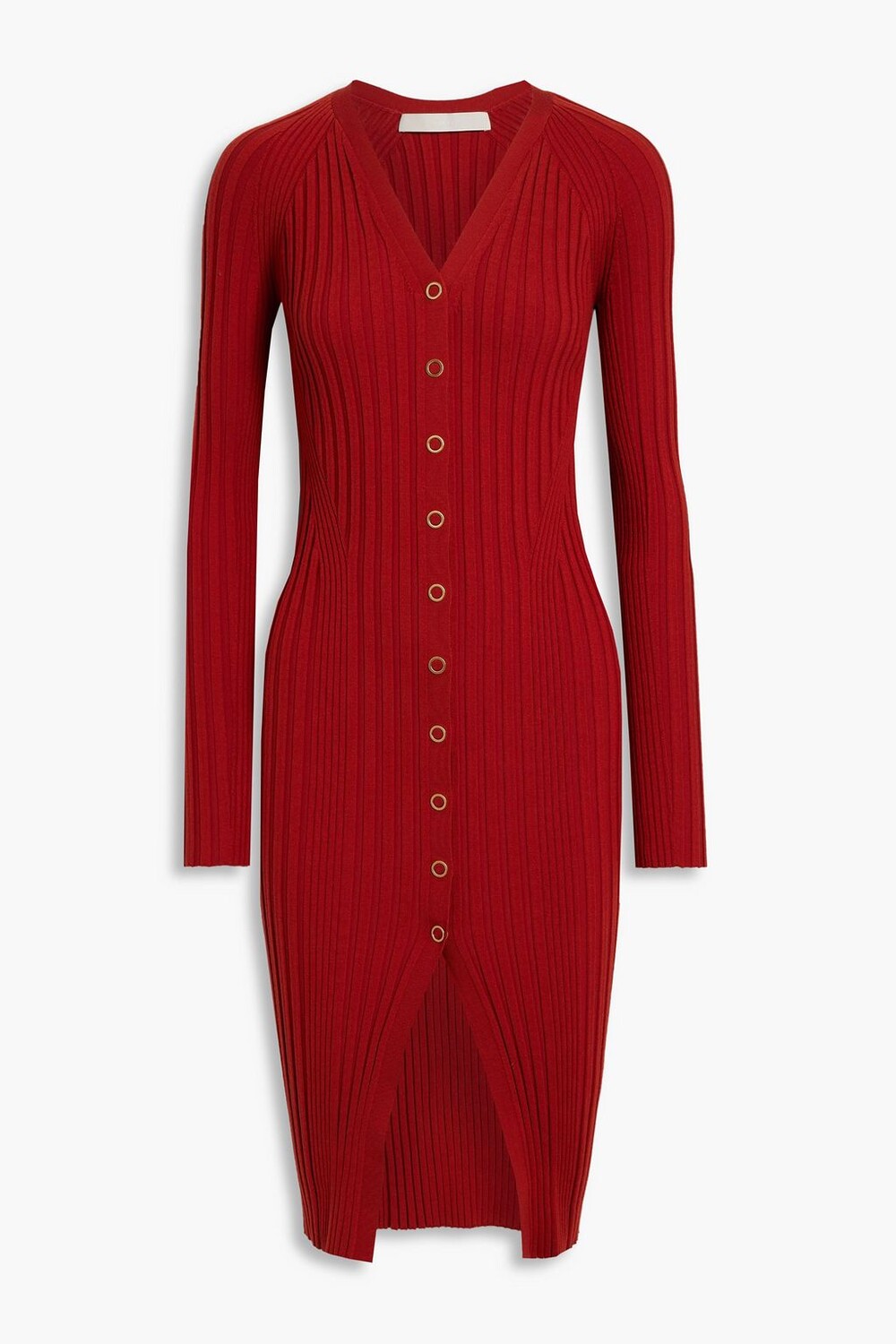 

Платье в рубчик из смесовой шерсти DION LEE, красный