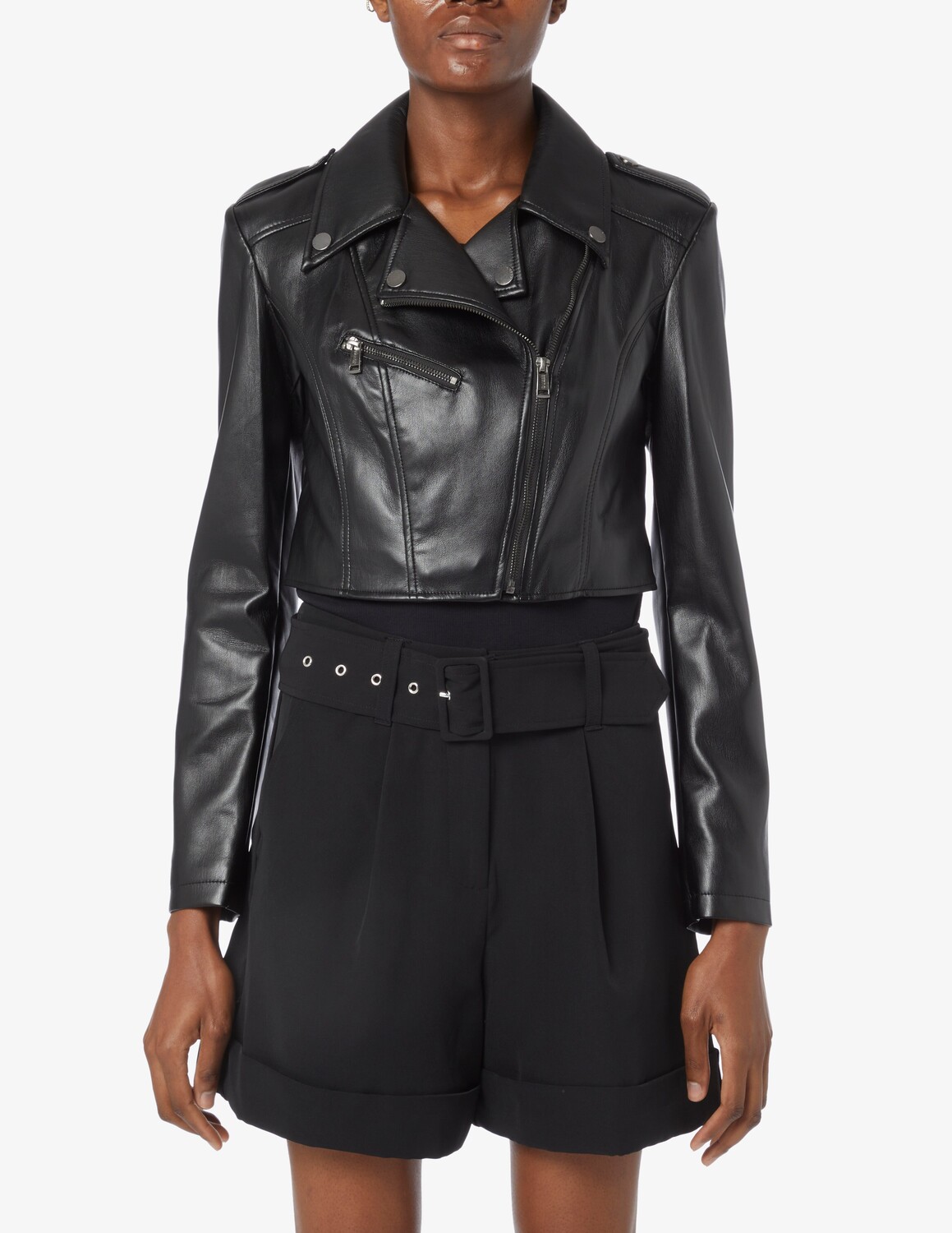 

Байкерская куртка из искусственной кожи Rochelle Guess, черный