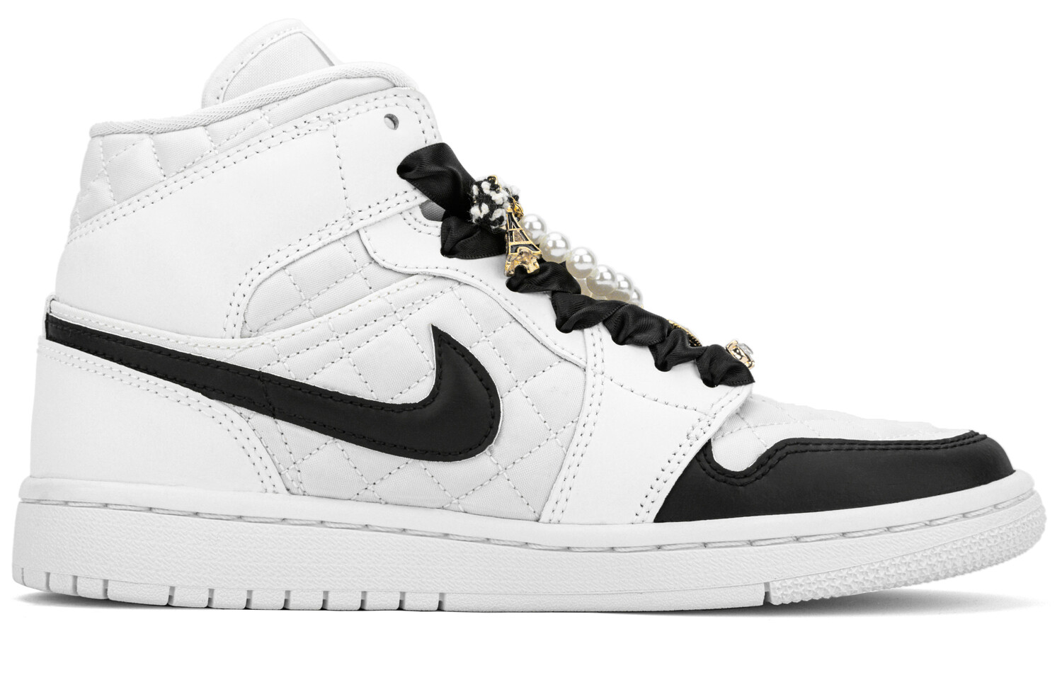 

Кроссовки Air Jordan 1 Vintage Basketball Shoes Women's Mid-top Black/white, белый