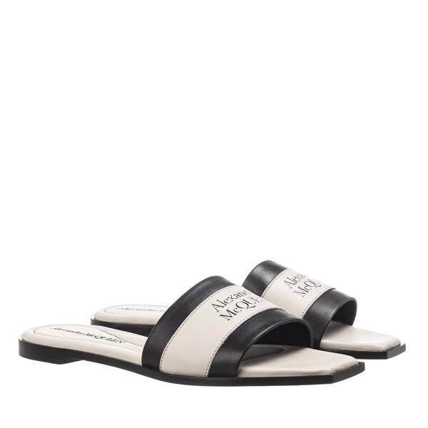 

Сандалии sandal leather black/deep Alexander Mcqueen, белый