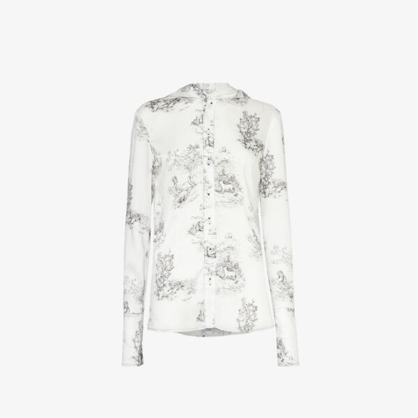 

Рубашка из ткани с графичным принтом toile de jouy Coperni, черный