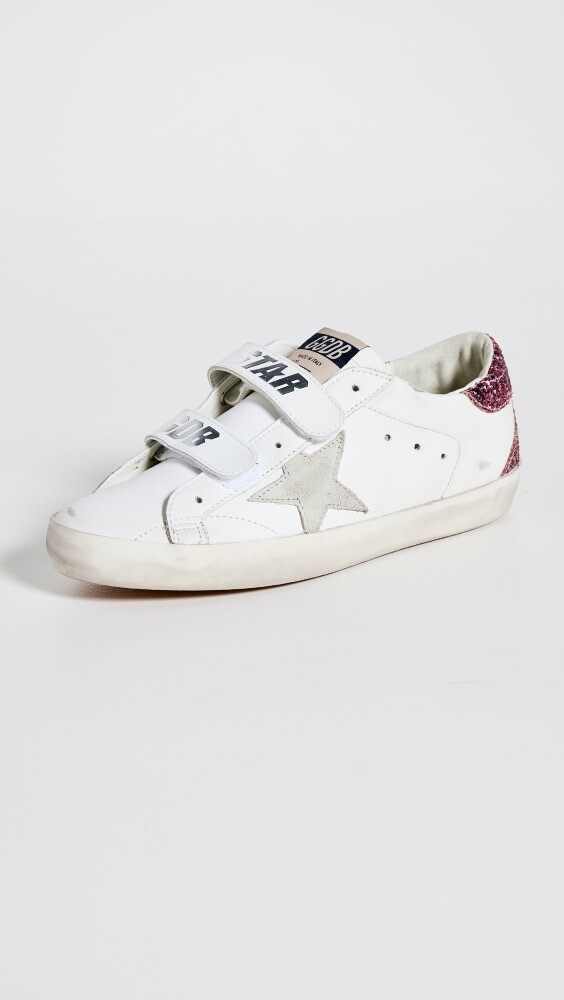 

Кроссовки Golden Goose Old School Leather Glitter, белый