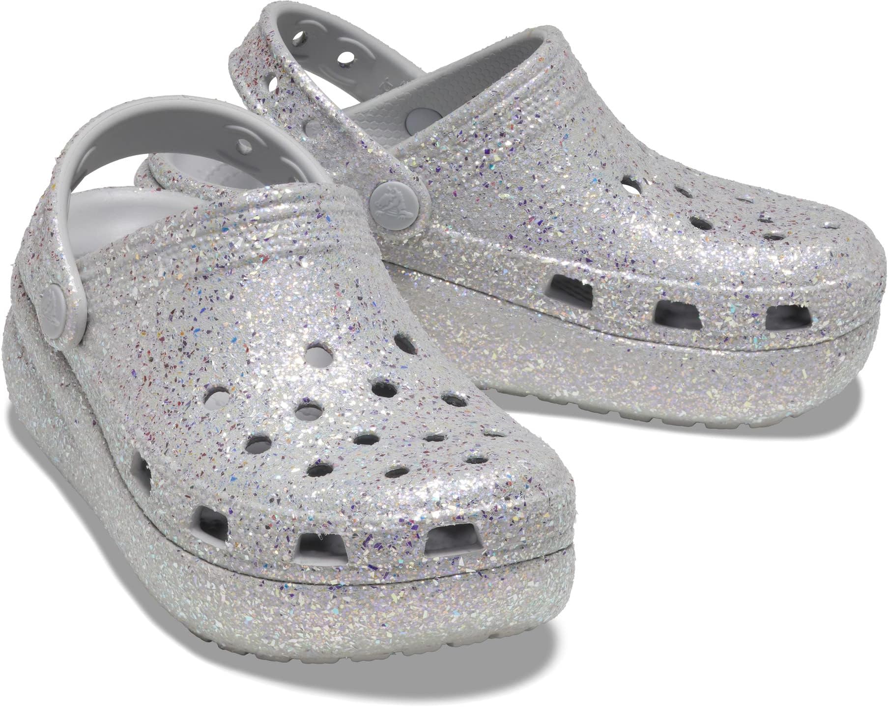 цена Сабо Classic Cutie Crush Clog - Seasonal Graphics Crocs, цвет Atmosphere/Multi Glitter