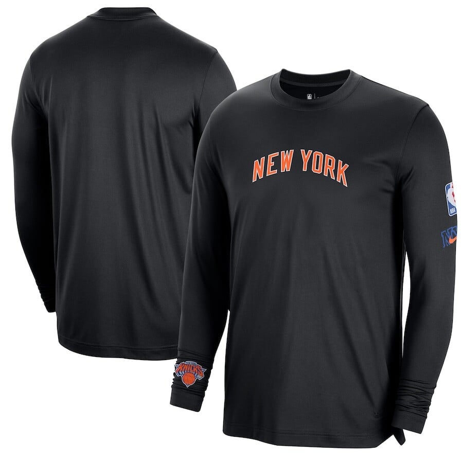 

Футболка с длинным рукавом Nike New York Knicks, черный