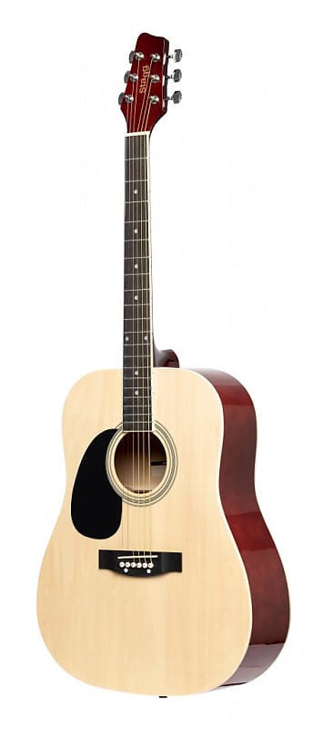 Акустическая гитара Stagg Natural dreadnought acoustic guitar with basswood top, left-handed model фоторамка lh 222 n s 20 25 см knp lh 222 n s