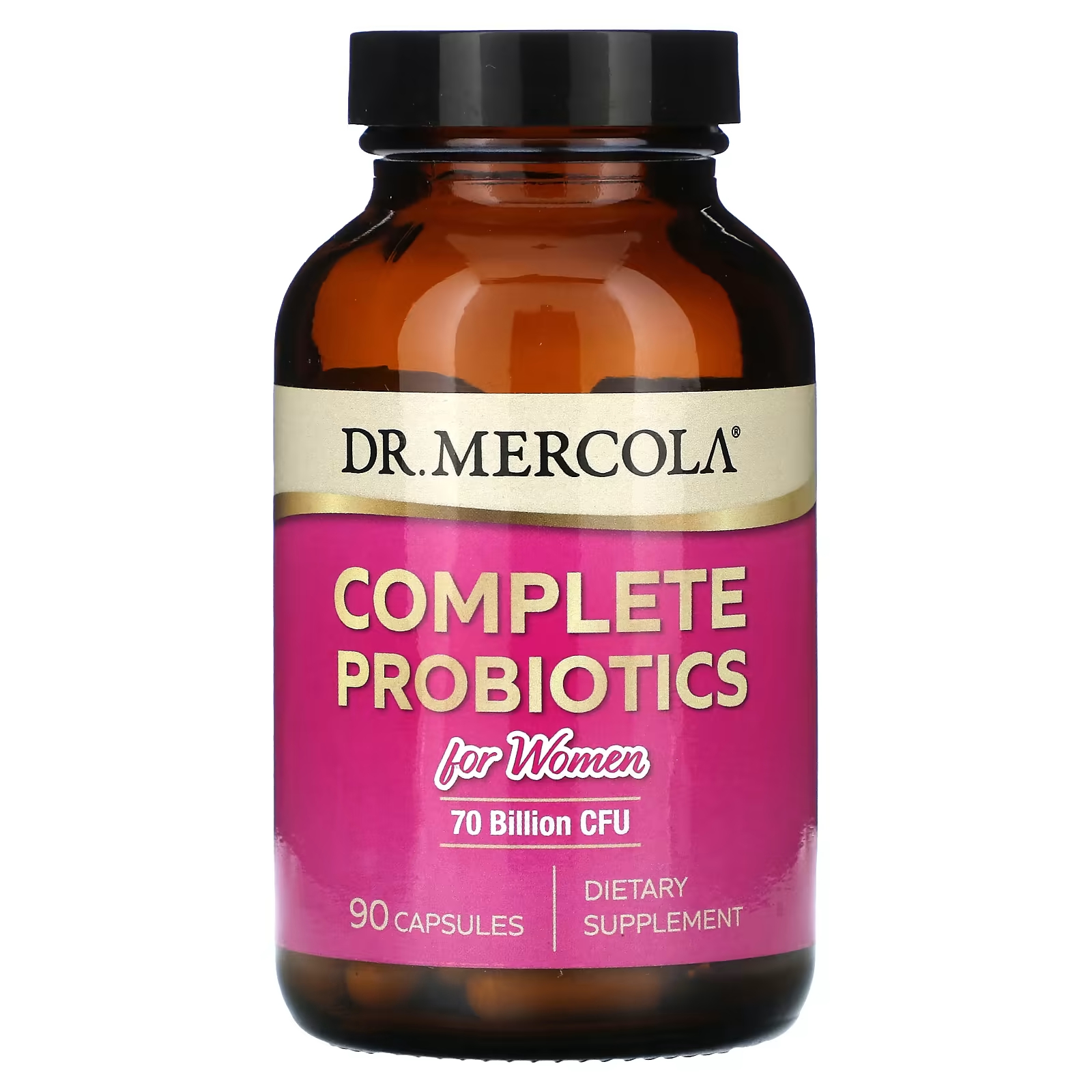 Комплексные пробиотики для женщин Dr. Mercola 70 млрд КОЕ, 90 капсул dr mercola комплекс пробиотиков для кошек и собак 90 г 3 17 унции