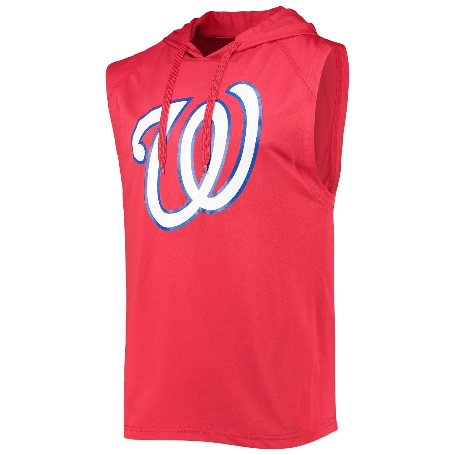 

Мужской красный пуловер без рукавов Stitches Washington Nationals с капюшоном