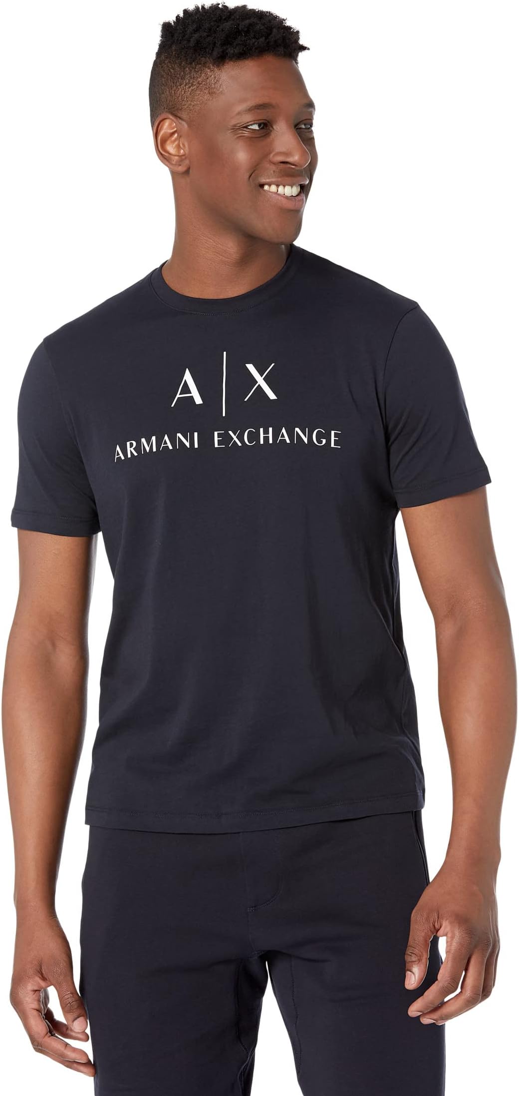 

Футболка с логотипом Armani Exchange, темно-синий