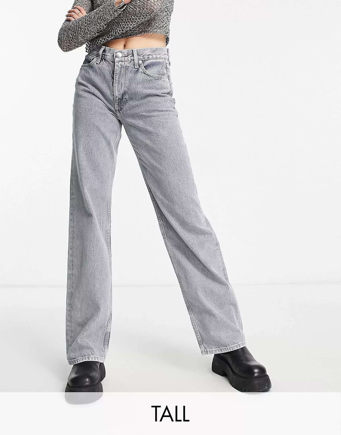 

Серые прямые джинсы River Island