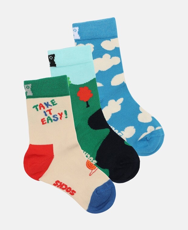 

Носки, 3 шт. Happy Socks, светло-синий