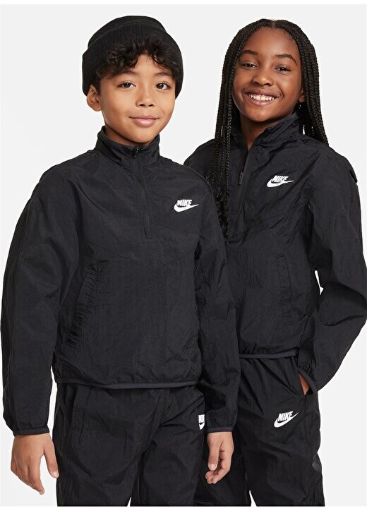 

Однотонный мужской спортивный костюм черного цвета FD3058-010-K NSW TRACKSUIT WVN QZ Nike, черный