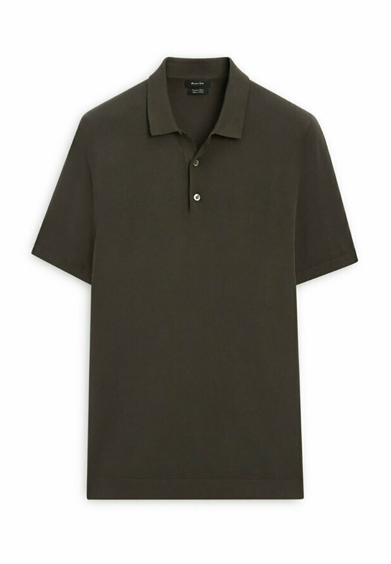 Рубашка-поло SHORT SLEEVE Massimo Dutti, пятнистый темно-зеленый