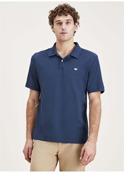 цена Синяя мужская футболка-поло Dockers