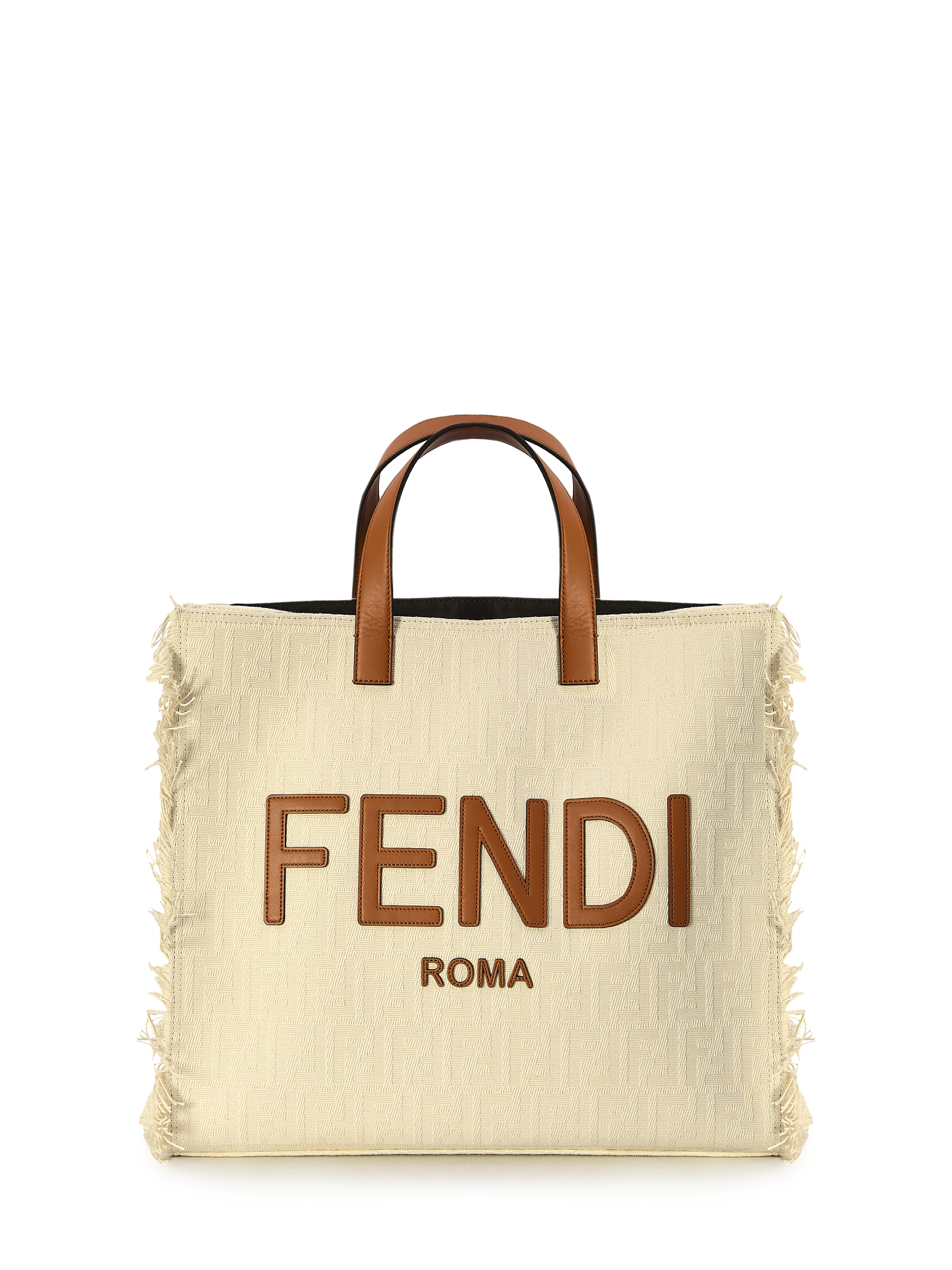 Сумка Fendi FF Shopper, кремовый