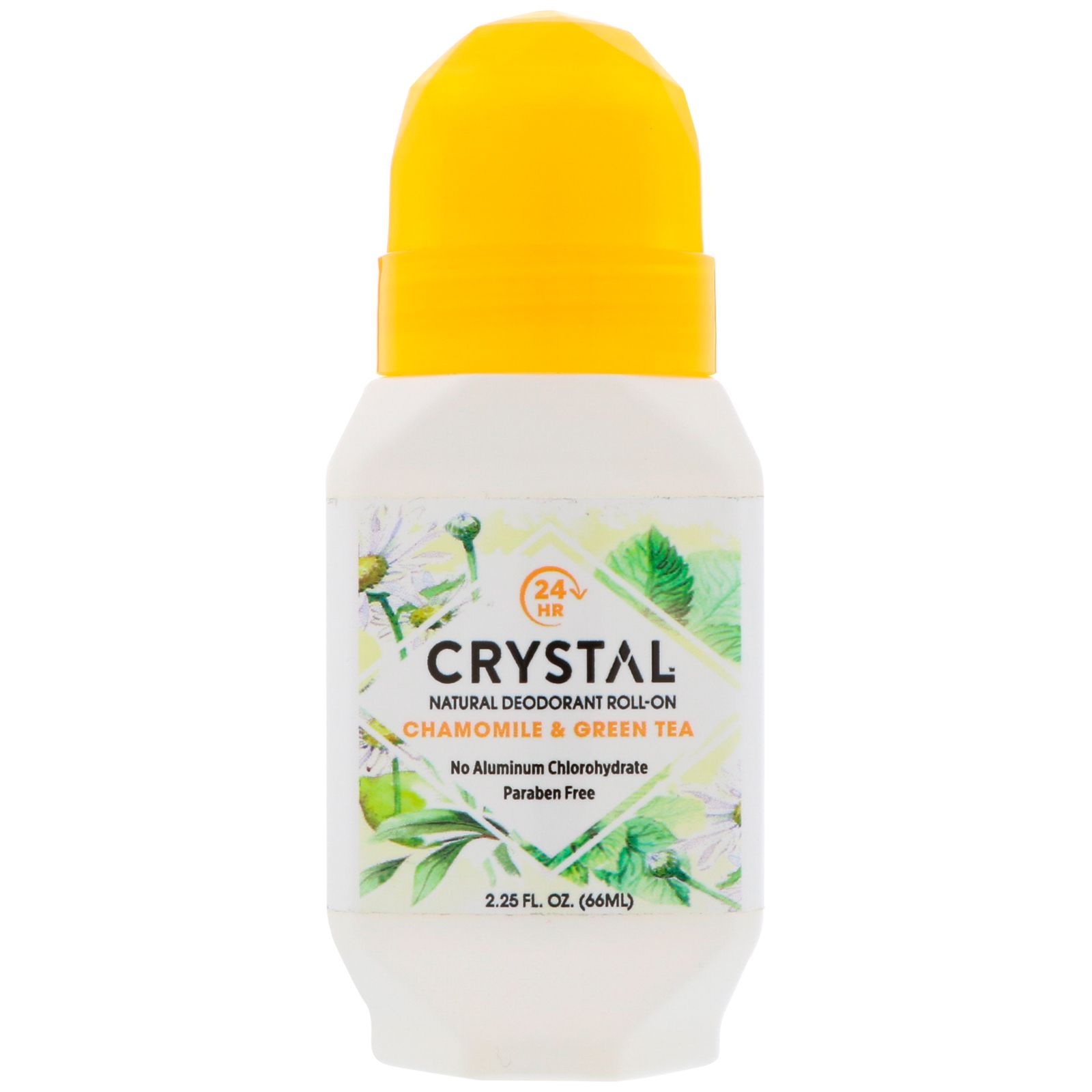 Crystal Body Deodorant Натуральный шариковый дезодорант ромашка & зеленый чай 2,25 ж. унц. (66 мл)