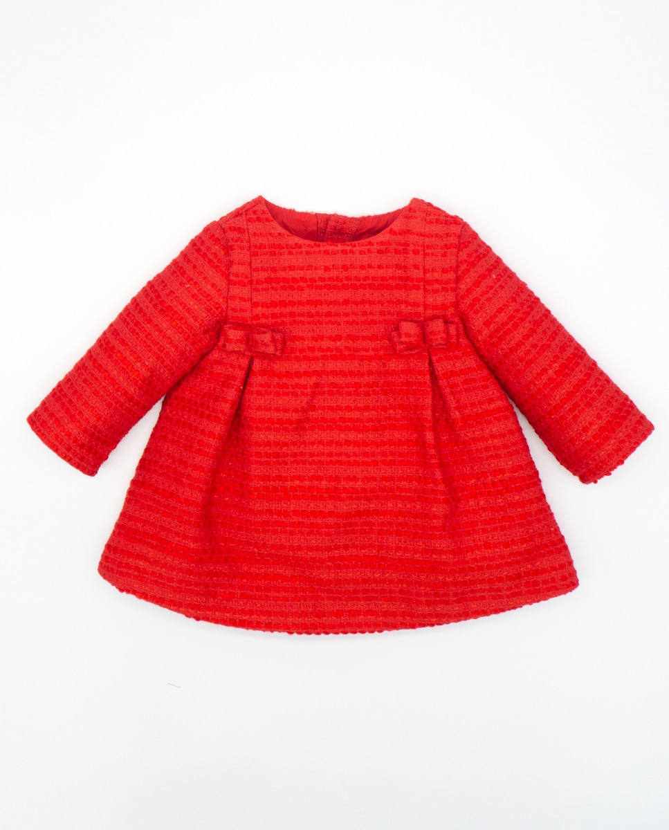 Платье для девочки красного цвета с бантиками Fina Ejerique, красный платье zara ярко красное 44 размер