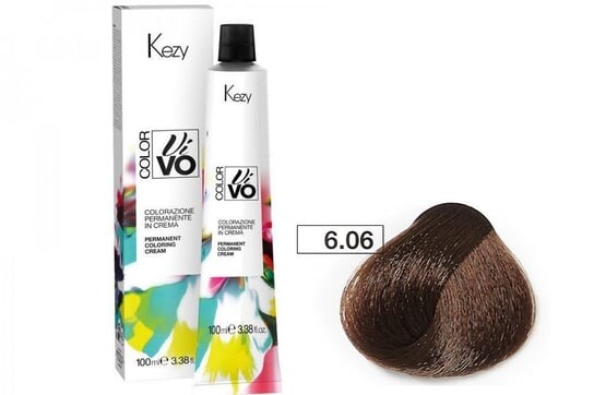 

Краска для волос Kezy Color Vivo 100 мл 6.06 темно-русый мокко