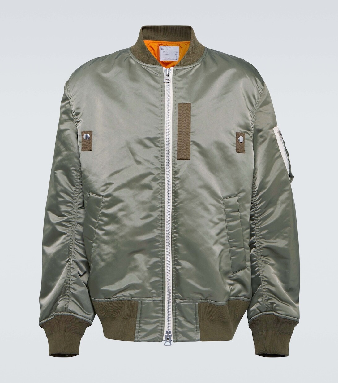 

Куртка-бомбер из твила Sacai, зеленый