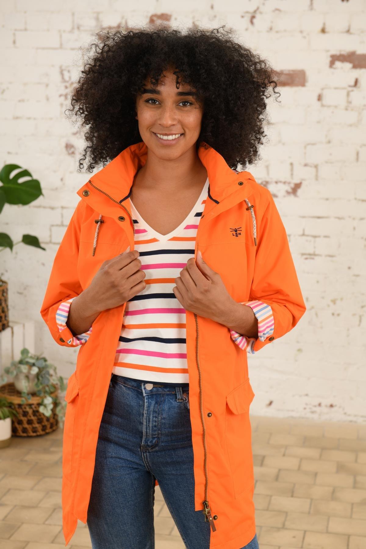 Водонепроницаемый плащ Rebecca — пальто для улицы весна-лето Lighthouse Clothing, оранжевый