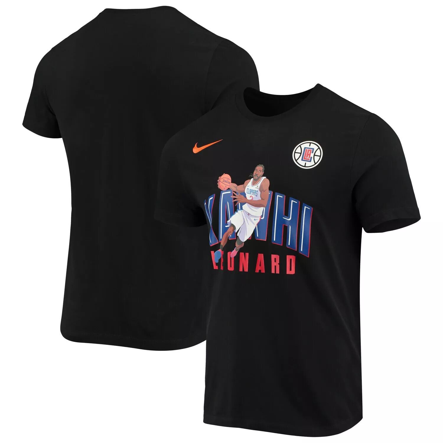 

Мужская черная футболка Kawhi Leonard LA Clippers Hero Performance Nike, Черный