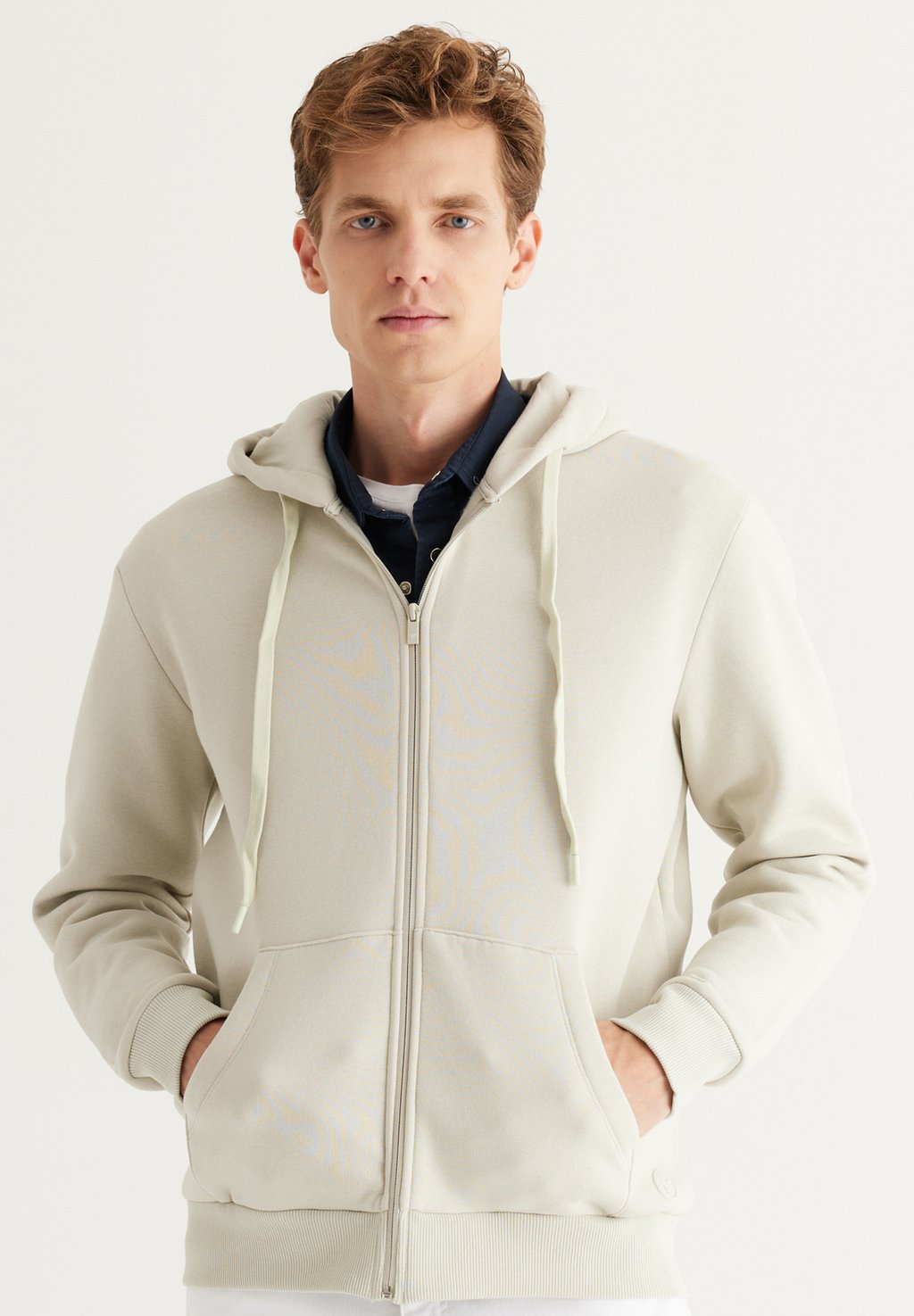 Толстовка AC&CO / ALTINYILDIZ CLASSICS, цвет Standard Fit Sweatshirt Hooded Collar With Zipper