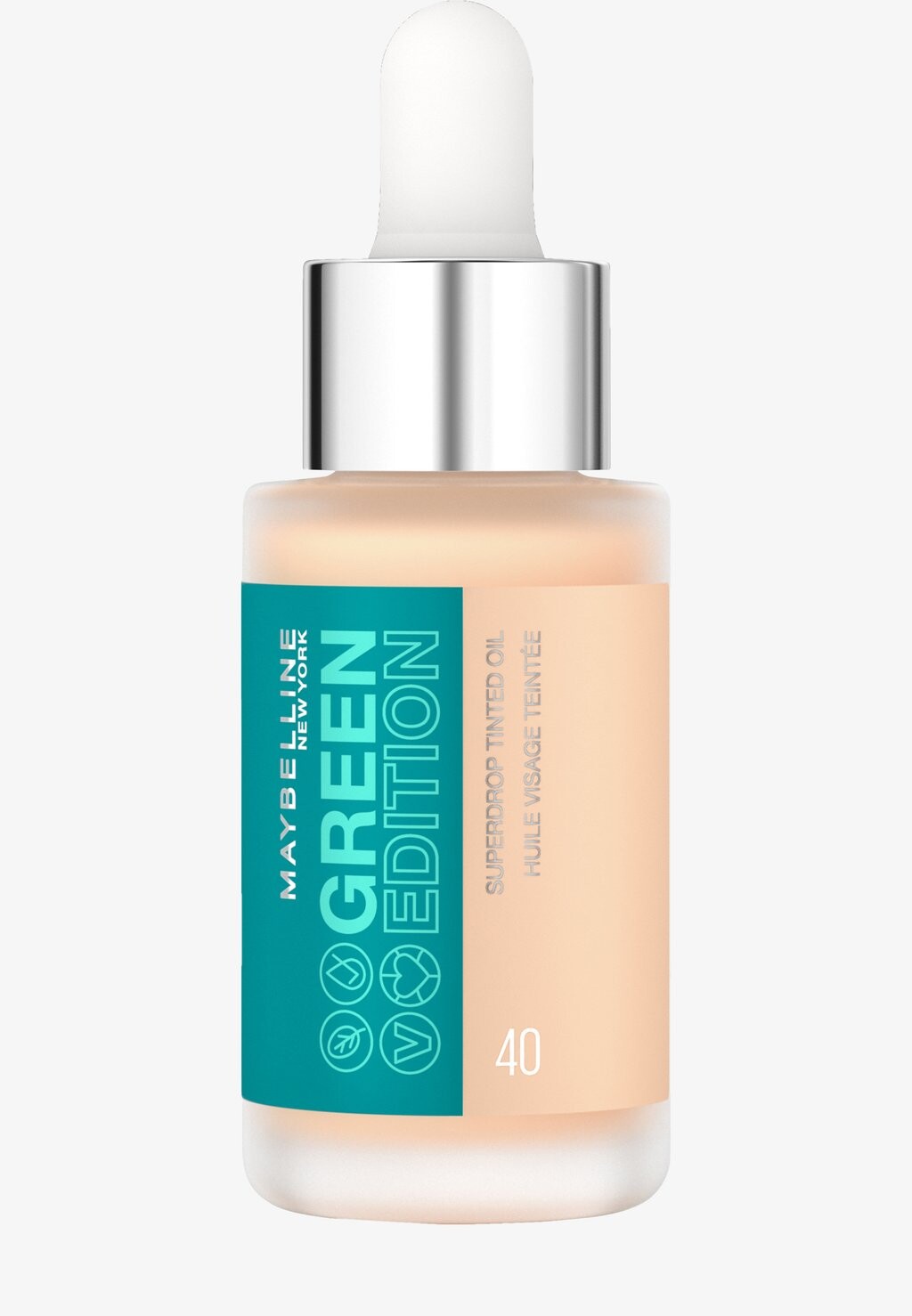 

Тональный крем Maybelline Superdrop Tinted Dry Oil Green Edition Maybelline New York, цвет 40