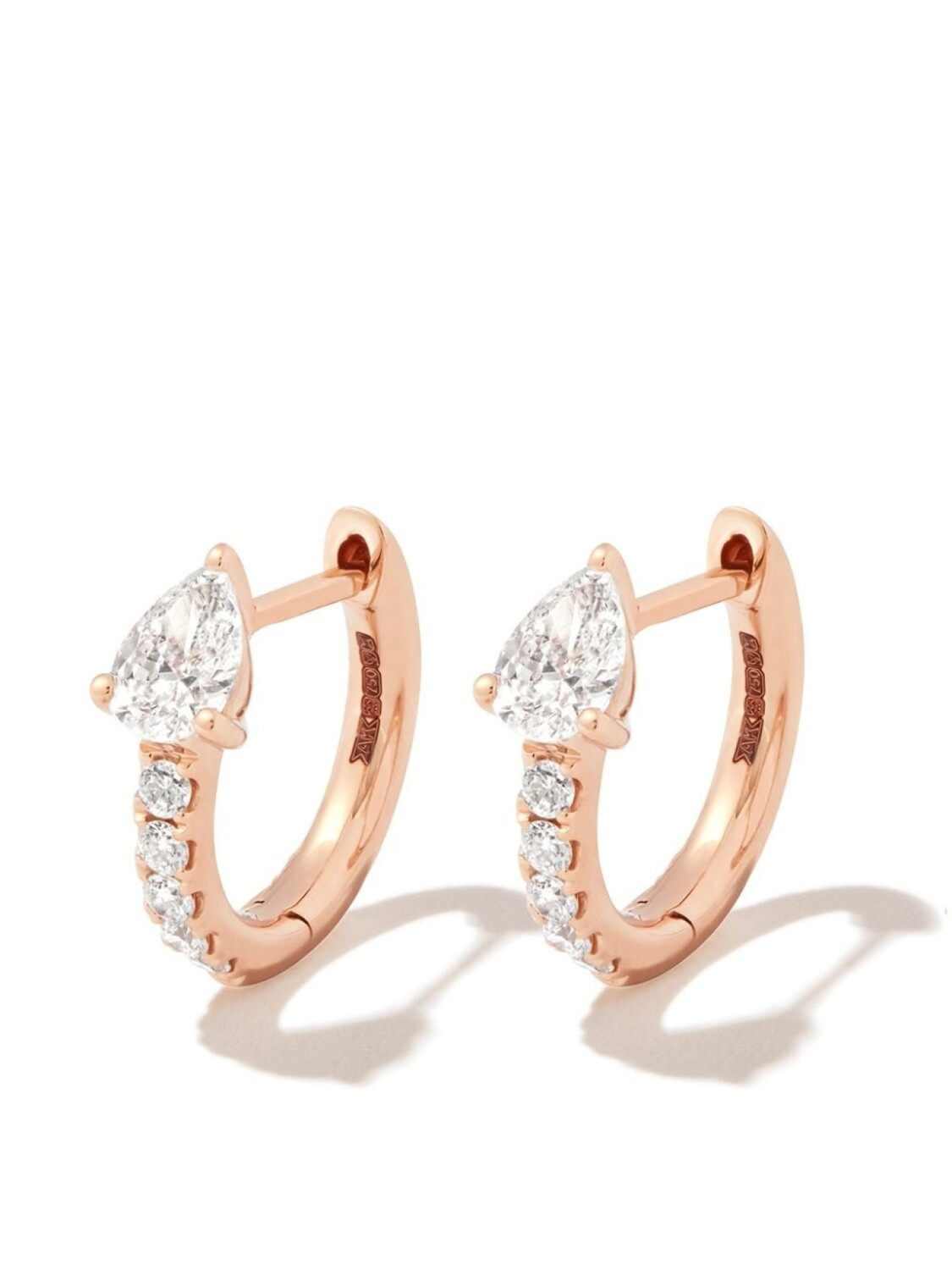 

Серьги-кольца Bobbi из розового золота с бриллиантами Anita Ko, розовый